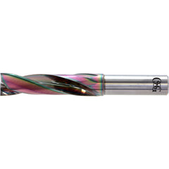 1.75 mm Dia. × 3 mm Shank × 7 mm Flute Length × 45 mm OAL, 2xD, EgiAs, 2 Flute, No, Solid Carbide Drill - Exact Industrial Supply