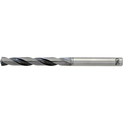 10.8 mm Dia. × 12 mm Shank × 87 mm Flute Length × 146 mm OAL, 5xD, WXL, 2 Flute, Coolant Thru, Solid Carbide Drill - Exact Industrial Supply