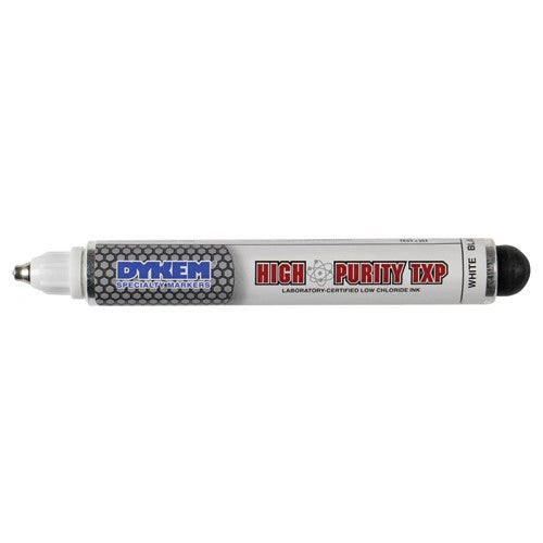 High Purity Marker - Stainless Steel Ball Tip - White - Industrial Tool & Supply