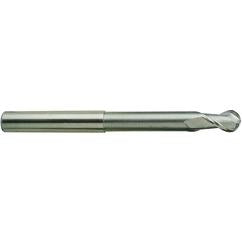 1/4 X 1/4 X 4 N.240 2Fl H-37 Ball Extended Neck Alu-Power TiCN-Coated EM - - Industrial Tool & Supply