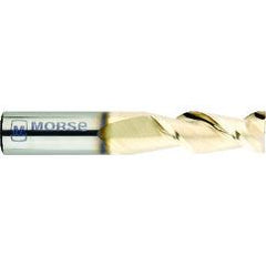 1" Dia. - 1-3/4" LOC - 4" OAL - .007 - .010 Radius 2 FL Carbide S/E HP End Mill-ZrN - Industrial Tool & Supply