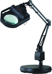 LED Illuminated Magnifier - 45" Articulating Arm - Adjustable Clamp Base - Industrial Tool & Supply