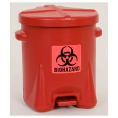 6 GAL POLY BIOHAZ SAFETY WASTE CAN - Industrial Tool & Supply