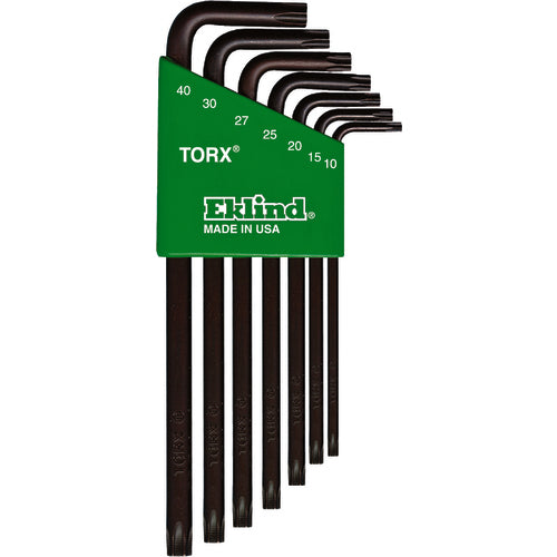 Eklind 7 Pieces Torx Long Hex L-key Set T10-T40 holder - Industrial Tool & Supply