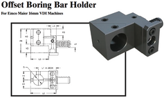 Offset Boring Bar Holder (For Emco Maier 16mm VDI Machines) - Part #: CNC86 E59.1625L - Industrial Tool & Supply