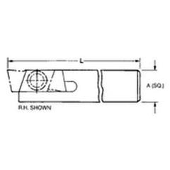 THE1616R - 16mm x 16mm SH - Mini Groove Toolholder - Industrial Tool & Supply