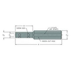 BBS-375/1500 - 3/8" Sleeve - 1-1/2" Shank - Steel Boring Bar Sleeve - Industrial Tool & Supply