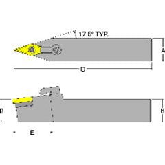 MVVNN16-4D - 1 x 1" SH Neutral - Turning Toolholder - Industrial Tool & Supply