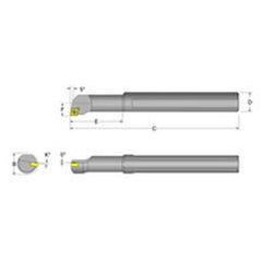 S10S-SCLPR-3 Right Hand 5/8 Shank Indexable Boring Bar - Industrial Tool & Supply