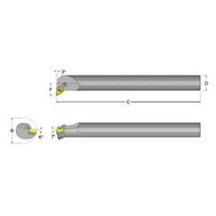 S40V-MDUNL-5 Left Hand 2-1/2 Shank Indexable Boring Bar - Industrial Tool & Supply