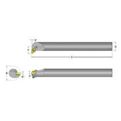 S20U-MDUNL-4 Left Hand 1-1/4 Shank Indexable Boring Bar - Industrial Tool & Supply