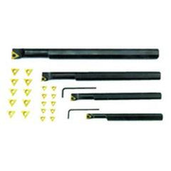 4 Pc. RH Boring Bar Set with 20 Inserts - Industrial Tool & Supply