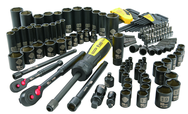 STANLEY® FATMAX® 1/4" & 3/8" Drive 141 Piece Matte Black Chrome Mechanic's Tool Set - Industrial Tool & Supply