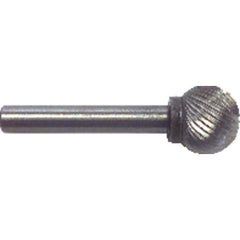 1/8 × 1/4″ SH Ball End Shape - HSS - Burr - Industrial Tool & Supply
