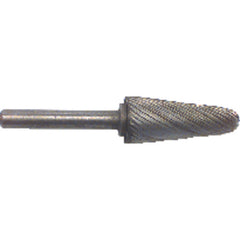 1/4 × 5/8 x " SH Tapered Radius End Shape - HSS - Burr - Industrial Tool & Supply