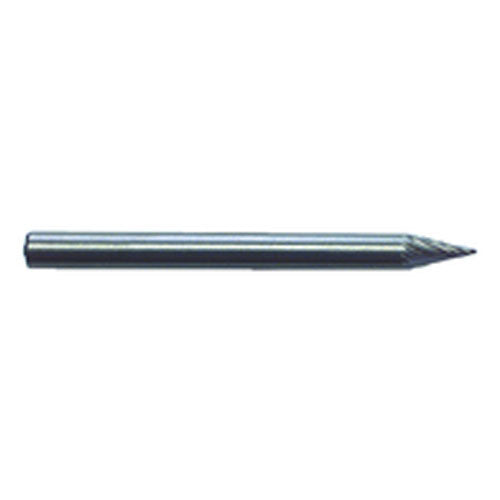 1/4 × 1/4 × 1/8″ SH Cone Shape - HSS - Burr - Industrial Tool & Supply