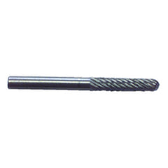 1/8 × 5/8 × 1/8″ SH Cyl Radius Shape - HSS - Burr - Industrial Tool & Supply