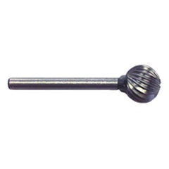 3/8 × 1/8″ SH Ball End Shape - HSS - Burr - Industrial Tool & Supply
