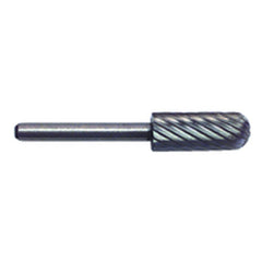 1/4 × 5/8 × 1/8″ SH Cyl Radius Shape - HSS - Burr - Industrial Tool & Supply