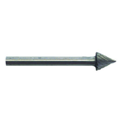 1/4 × 1/4 × 1/8″ SH Cone Shape - HSS - Burr - Industrial Tool & Supply