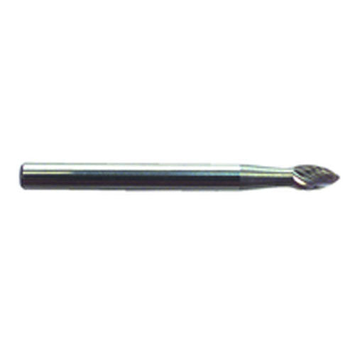 R11 1/8 × 3/16 × 1/8″ SH - Sgl Cut Flame - CBD - Burr - Industrial Tool & Supply