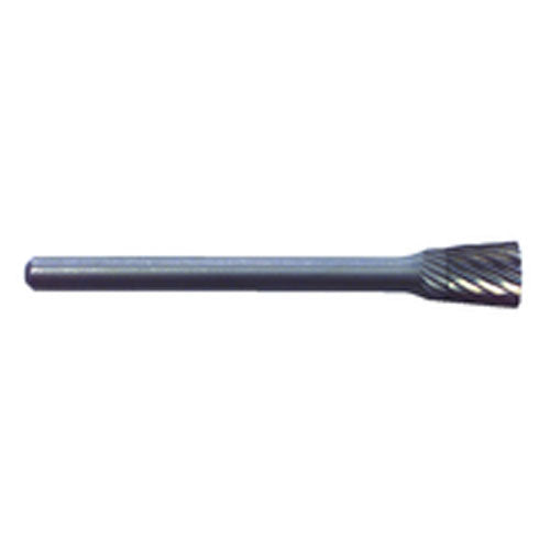 R23 1/4 × 1/4 × 1/8″ SH - Sgl Cut Invert Cone - CBD - Burr - Industrial Tool & Supply