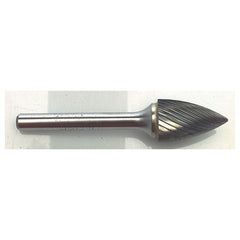 1/4 EdgeHog Tree Shape Pointed End Carbide Bur SG-1 Standard - Industrial Tool & Supply