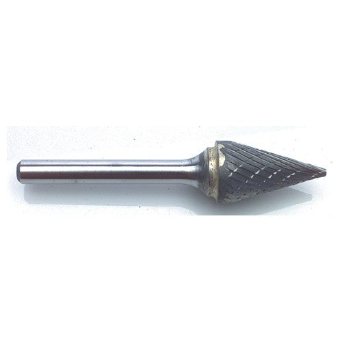 SM61D 3/32 × 1/4 × 3/32″ SH Dbl Cut Cone Shape - CBD - Burr - Industrial Tool & Supply