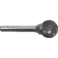SD41 3/32 × 3/32 × 1/8″ SH DBL Cut Ball End - CBD " Burr - Industrial Tool & Supply