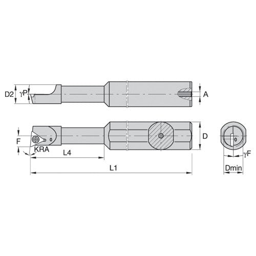 FSBI2505001255R WG STEEL BORING BAR STEPPED - Exact Industrial Supply