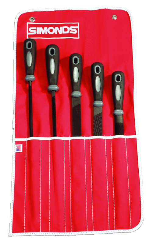 5 Pc. Hand File Set - 8" Bastard Cut - Industrial Tool & Supply