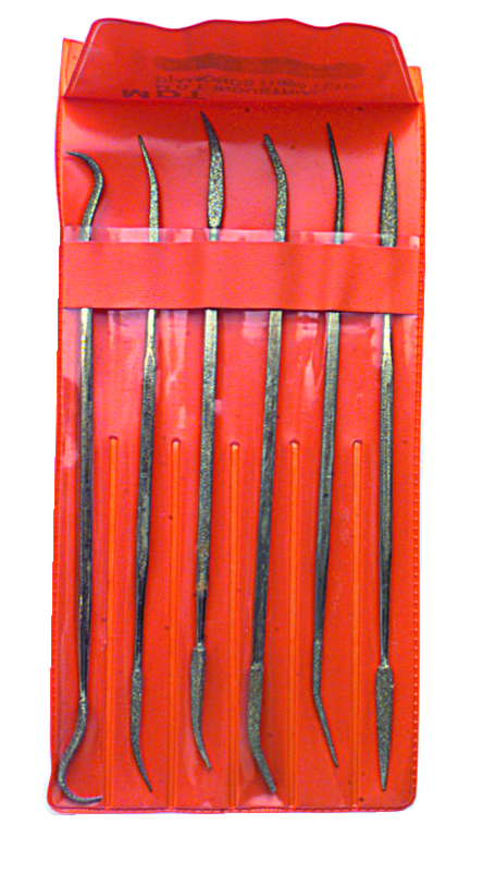 6 Pc. Diamond Length - 6"OAL - DE Riffler File Set - Industrial Tool & Supply