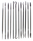 Swiss Pattern Needle File - 12 Pcs.; 6-1/2"; 2 Cut - Industrial Tool & Supply