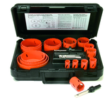 9 Pc. Bi-Metal Electricians and Plumbers Hole Saw Kit - Industrial Tool & Supply