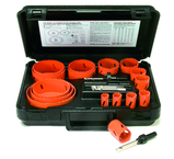 21 Pc. Bi-Metal Utility Hole Saw Kit - Industrial Tool & Supply