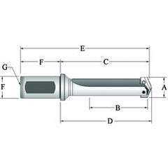 29020S-32FM Flanged T-A® Spade Blade Holder - Straight Flute- Series 2 - Industrial Tool & Supply