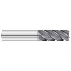 1/2 x 1/2 x 1 x 3 OAL .010 C/R 5 Flute Carbide End Mill - Round Shank-AlCrN Coated - Industrial Tool & Supply