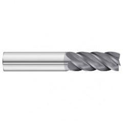 1/4 x 1/4 x 1-1/4 x 3 OAL Square 5 Flute Carbide End Mill - Round Shank-AlCrN Coated - Industrial Tool & Supply