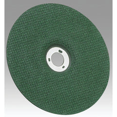 3M Green Corps Depressed Center Wheel 24 Grit 7″ × 1/4″ × 7/8″ - Industrial Tool & Supply