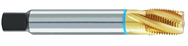 1/4-18 5-Flute Cobalt Blue Ring 25 degree Spiral Flute Tap-TiN - Industrial Tool & Supply