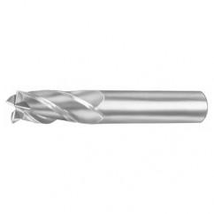 3.5mm Dia. x 57mm Overall Length 3-Flute Square End Solid Carbide SE End Mill-Round Shank-Center Cut-AlTiN - Industrial Tool & Supply