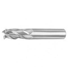 3.5mm Dia. x 57mm Overall Length 3-Flute Square End Solid Carbide SE End Mill-Round Shank-Center Cut-AlTiN - Industrial Tool & Supply