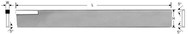 3/16 x 1 x 6" - RH Brazed Hard Steel - Cut-Off Blade - Industrial Tool & Supply