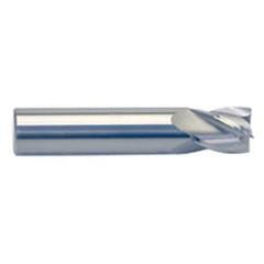 21/64" Dia. - 1/2" LOC - 2" OAL - 4 FL Carbide S/E HP End Mill-Uncoated - Industrial Tool & Supply