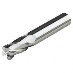 1/4 Dia. x 2-1/2 Overall Length 2-Flute .020 C/R Solid Carbide SE End Mill-Round Shank-Center Cut-Uncoated - Industrial Tool & Supply