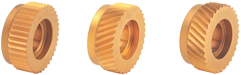 Knurling Wheel - 1/2" Hole Dia; 1" Dia; 25 TPI; Diagonal Left - Industrial Tool & Supply