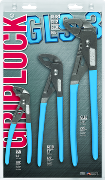 Channellock Griplock Plier Set -- #GLS3; 3 Pieces; Includes: 6"; 10" & 12" - Industrial Tool & Supply