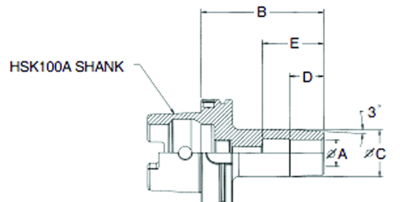 10mm HSK100A Shrink Fit Toolholder - 100mm Gauge Length - Industrial Tool & Supply