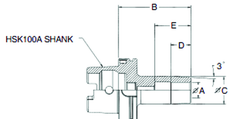 1/2" HSK100A Shrink Fit Toolholder - 6.5" Gauge Length - Industrial Tool & Supply