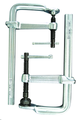 Economy L Clamp --24" Capacity - 4-3/4" Throat Depth - Standard Pad - Profiled Rail, Spatter resistant spindle - Industrial Tool & Supply